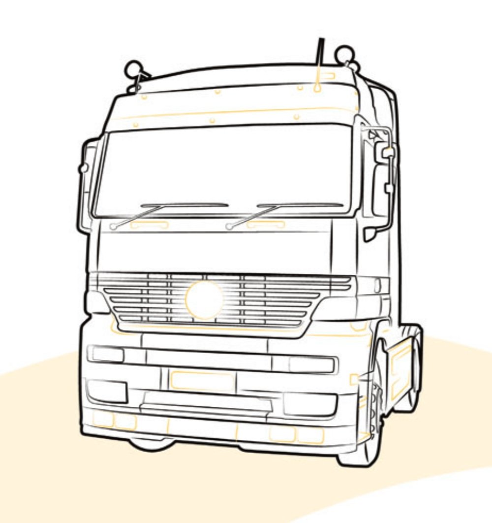 PARAURTI CENTRALE SUPERIORE MERCEDES ACTROS | MP1 - 9418851401 - Carrozzeria Truck