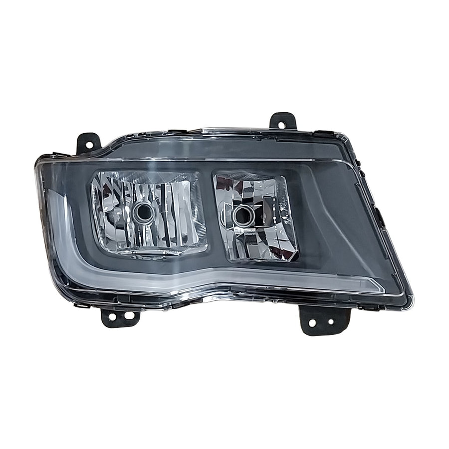 Proiettore Destro Elettrico Alogeno + Led 24V Con Portalampada, Senza Lampadina (H7 - H7 - Led) Connettore Rettangoalre Posteriore Centrale 9 Pin Con Centralina - MAN - TGM Euro 6 - OE 81251016738