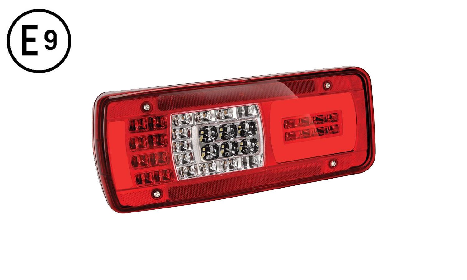 Fanale Post Sinistro Con Connettore Laterale E Luce Targa - Iveco - Stralis 2013 - OE 5802000568 - 5802240292 - Carrozzeria Truck