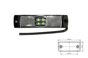 FANALINO LATERALE 4 LED BIANCO DX - SX universale - Carrozzeria Truck