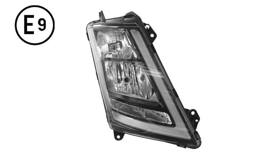 Faro Destro Elettrico Con Motore Base Nera Senza Lampadina (h7 - h1 - py21w - led) Omologato - Volvo - FM4 - OE 21608666 - 22239232 - Carrozzeria Truck