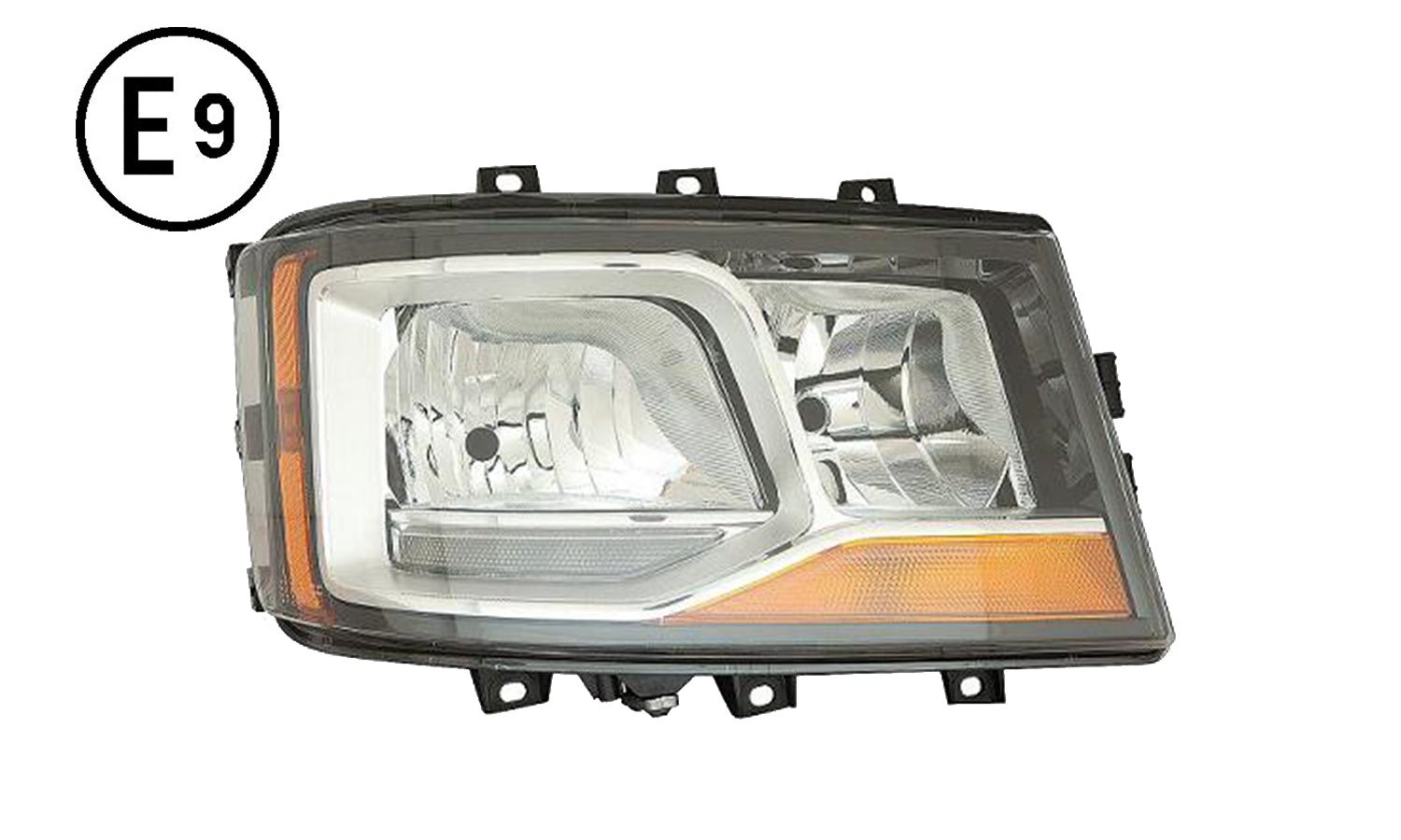 Faro Destro Elettrico Con Motore (h7 - h7 - h21w - led) Omologato - Scania - Serie R - S 2017 - OE 2655843 - 2674385 - Carrozzeria Truck