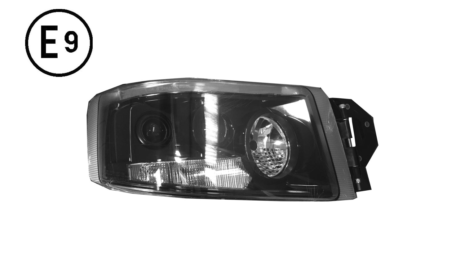 Faro Destro Elettrico Nero (h7 - h15 - py21w - w5w - tipo He) Omologato - Renault - Nuovo Premium - OE 7421554751 - Carrozzeria Truck