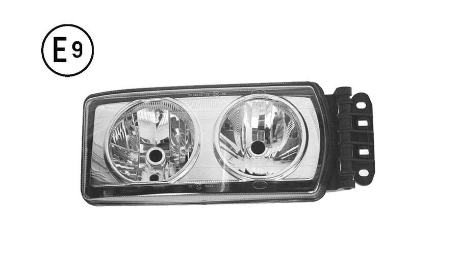 Faro Destro Elettrico Senza Motore Senza Lampadina (h7 - h7 - w5w) Omologato - Iveco - Eurocargo Tector 140E18 - 180E30 - OE 504238203 - Carrozzeria Truck