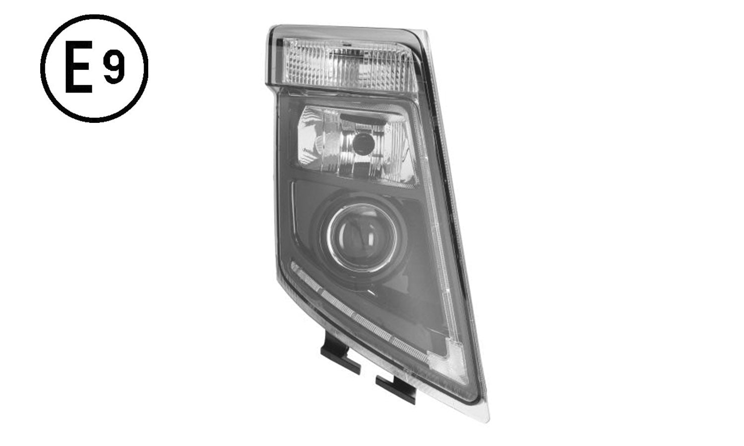 Faro Destro Manuale Hid Base Nera Senza Lampadina (h7 - d2s - py21w - led) Omologato - Volvo - FH3 - OE 21035674 - 21323128 - Carrozzeria Truck
