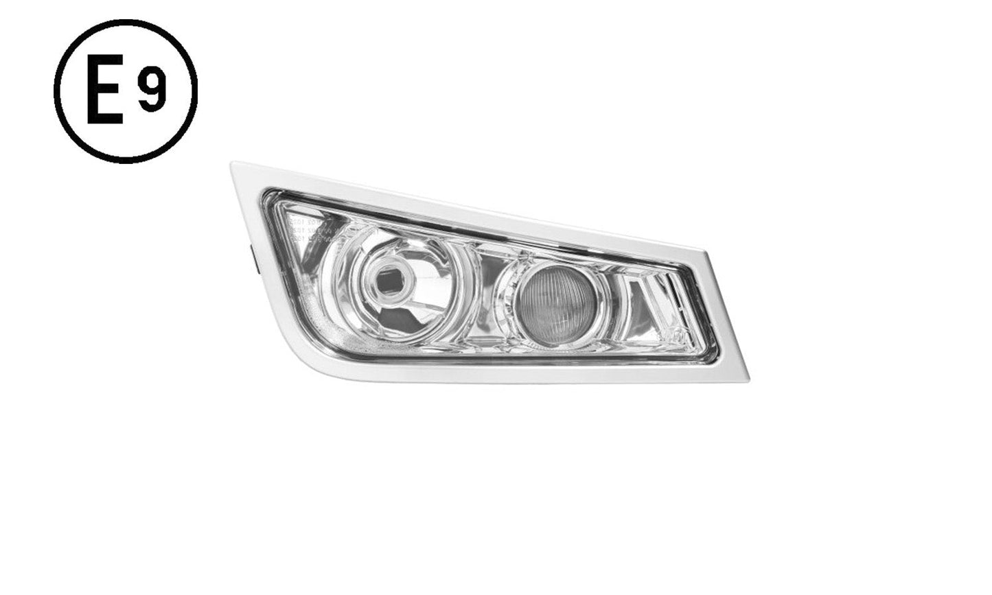 Faro Fendinebbia Destro Base Cromata Con Luce Profondita Senza Lampadina (h3 - h3) Omologato - Volvo - FH3 - OE 21297917 - Carrozzeria Truck