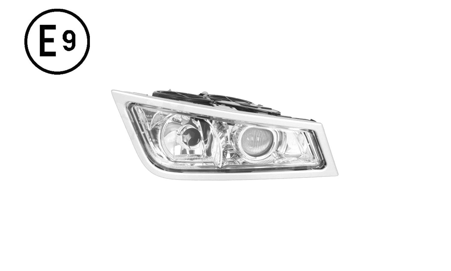 Faro Fendinebbia Destro Base Cromata Con Luce Supplementare Senza Lampadina (h3 - h7) Omologato - Volvo - FH3 - OE 21297913 - 21035693 - Carrozzeria Truck