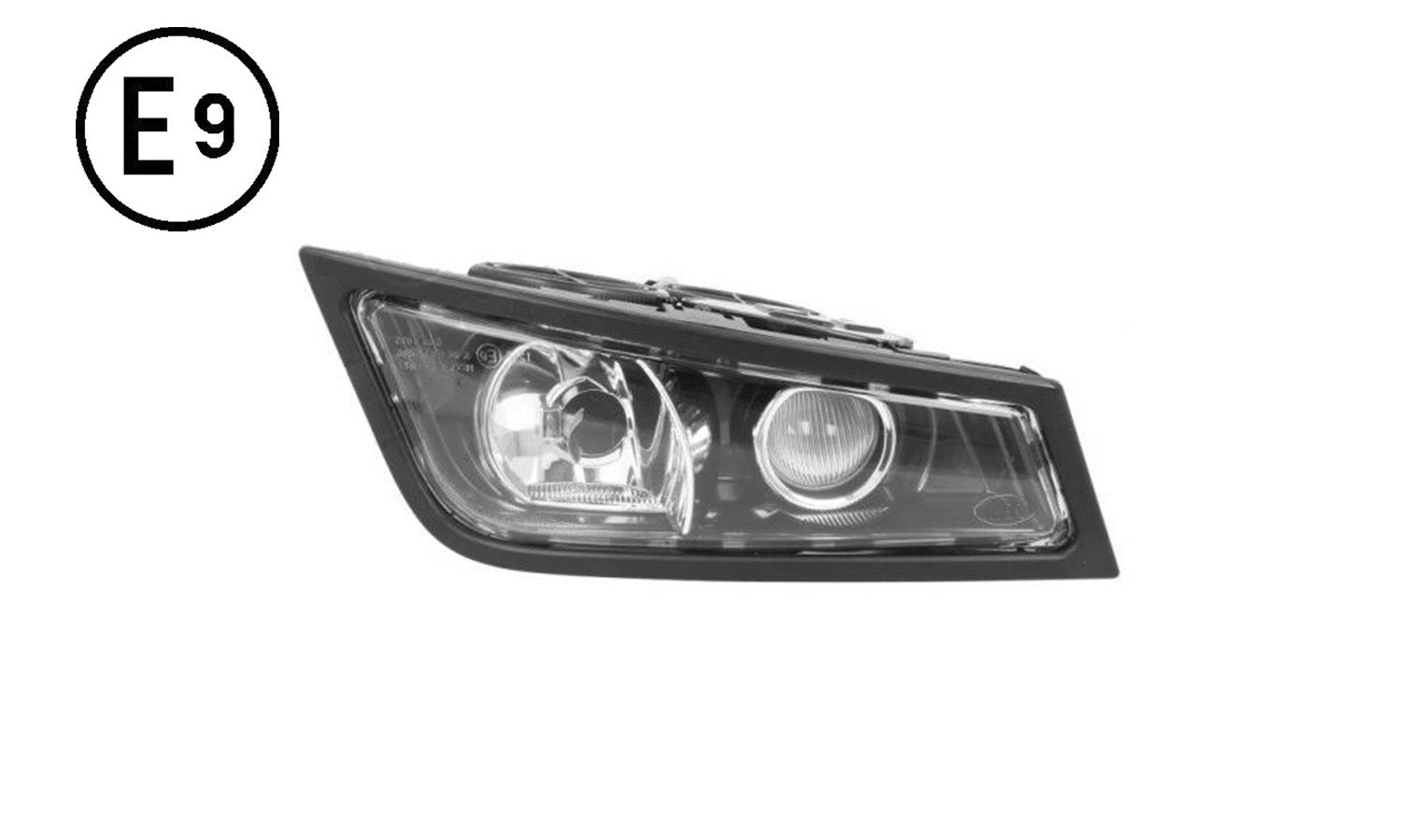Faro Fendinebbia Destro Base Nera Con Luce Supplementare Senza Lampadina (h3 - h7) Omologato - Volvo - FH3 - OE 21297904 - 21035700 - Carrozzeria Truck