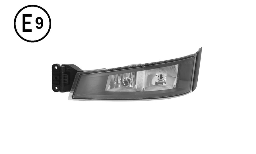 Faro Fendinebbia Sinistro Base Nera Cornice Nera Con Luce Profondita Senza Lampadina (h7 - h1) Omologato - Volvo - FM4 - OE 21221158 - 22332600 - Carrozzeria Truck