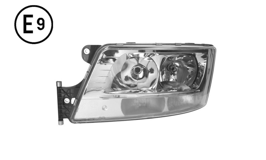 Faro Sinistro Elettrico Con Motore Con Led Parking Senza Lampadina (h7 - h7 - py21w - led) Omologato - Man - TGX Euro 6 - OE 81251016499 - 81251016659 - 81251016683 - Carrozzeria Truck