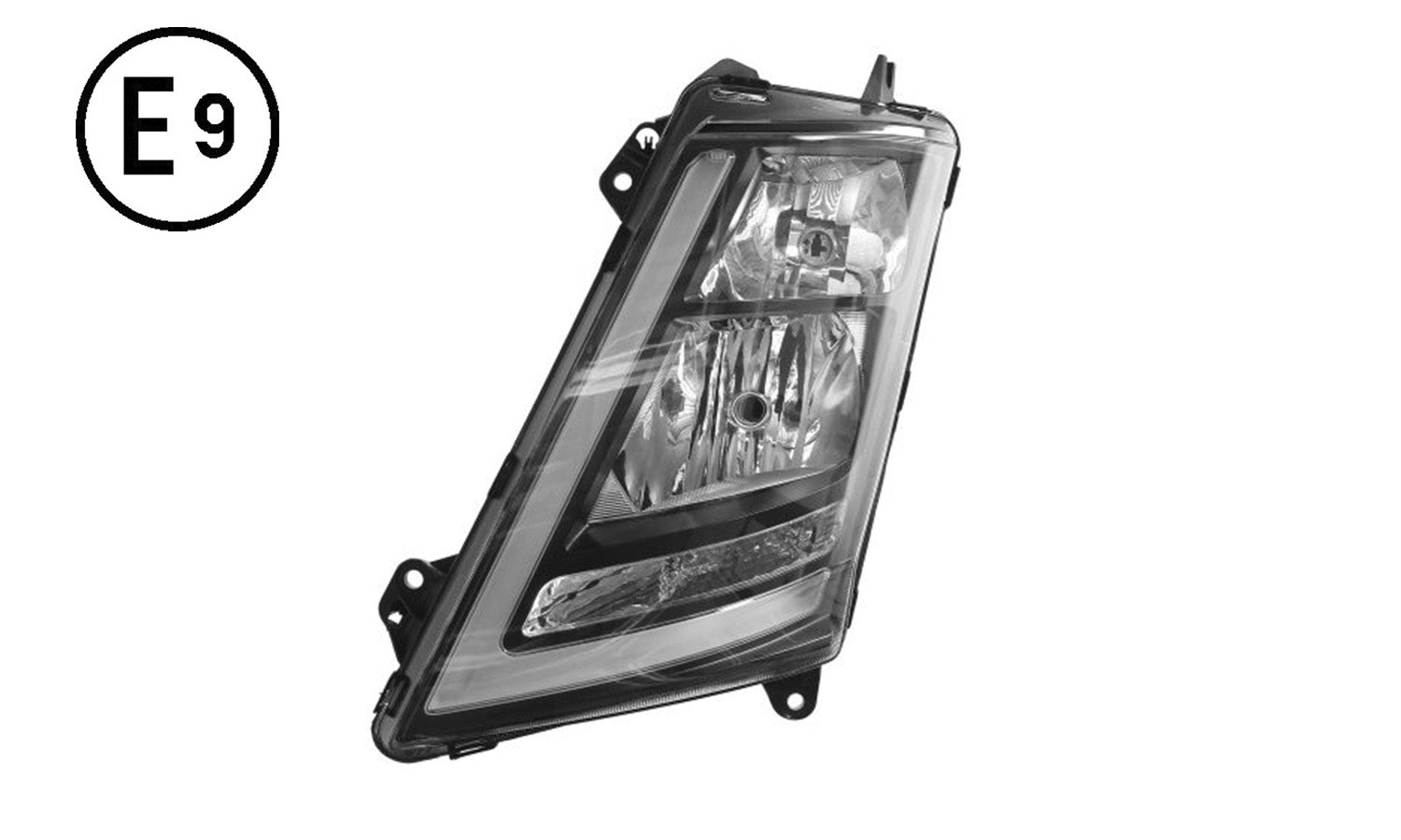 Faro Sinistro Manuale Base Nera Senza Lampadina (h7 - h1 - py21w - led) Omologato - Volvo - FH4 - OE 21608660 - 22239223 - Carrozzeria Truck