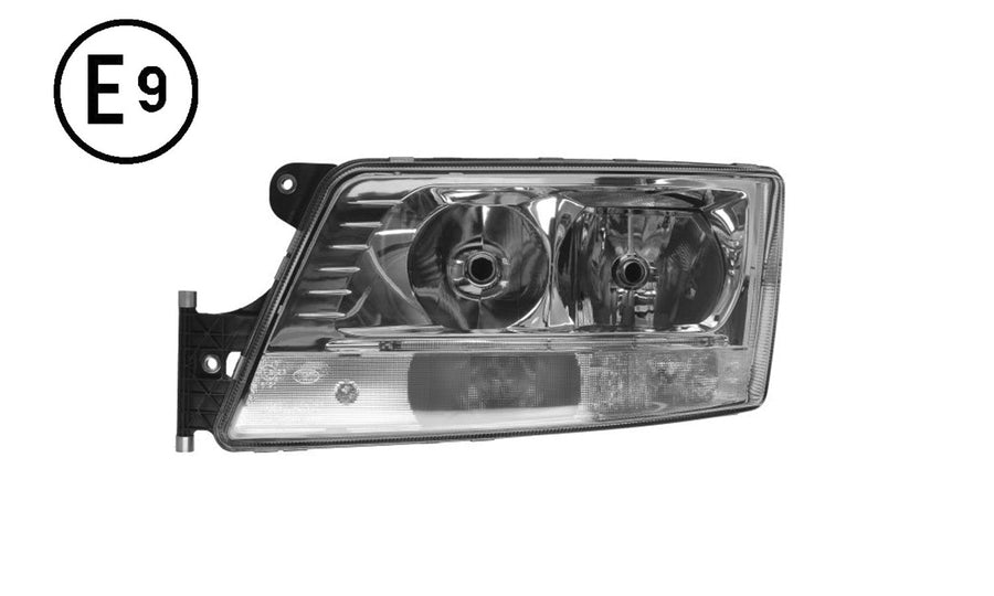 Faro Sinistro Manuale Con Led Parking Con Luce Diurna Senza Lampadina (h7 - h7 - led) Omologato - Man - TGX - OE 81251016501 - 81251016661 - Carrozzeria Truck