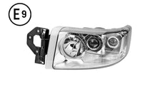 Faro Sinistro Manuale Cromato (h1 - h3 - h7 - py21w - w5w - lhd) Omologato - Renault - Nuovo Premium - OE 5010578451 - 7421636295 - 7482588678 - Carrozzeria Truck