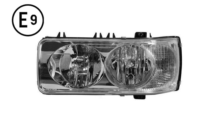 Faro Sinistro Manuale - elettrico Freccia Bianca Senza Lampadina (h7 - h1 - p21w - w5w) Omologato - Daf - XF 95 1a - 2a Serie - OE 1832396 - Carrozzeria Truck