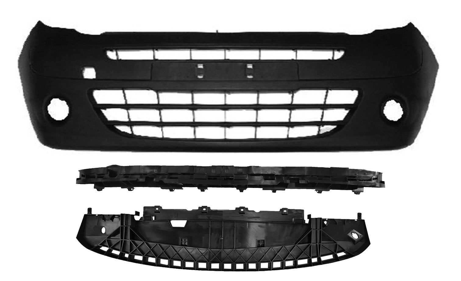 Paraurti Anteriore Con Fori Fendinebbia Con Traversa Con Riparo Motore - Renault - Kangoo 2006 - OE 7701478129 - Carrozzeria Truck
