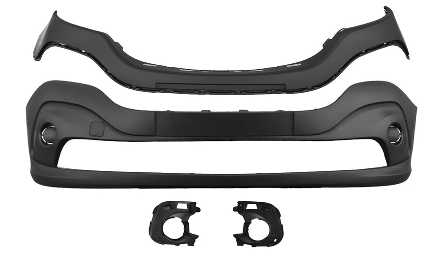 Paraurti Anteriore Con Modanatura Primerizzata Con Kit Calotte Fendinebbia Con Tappo Gancio Traino - Renault - Trafic Cargo 2014 - OE 620226969R - 6202200Q0B - Carrozzeria Truck