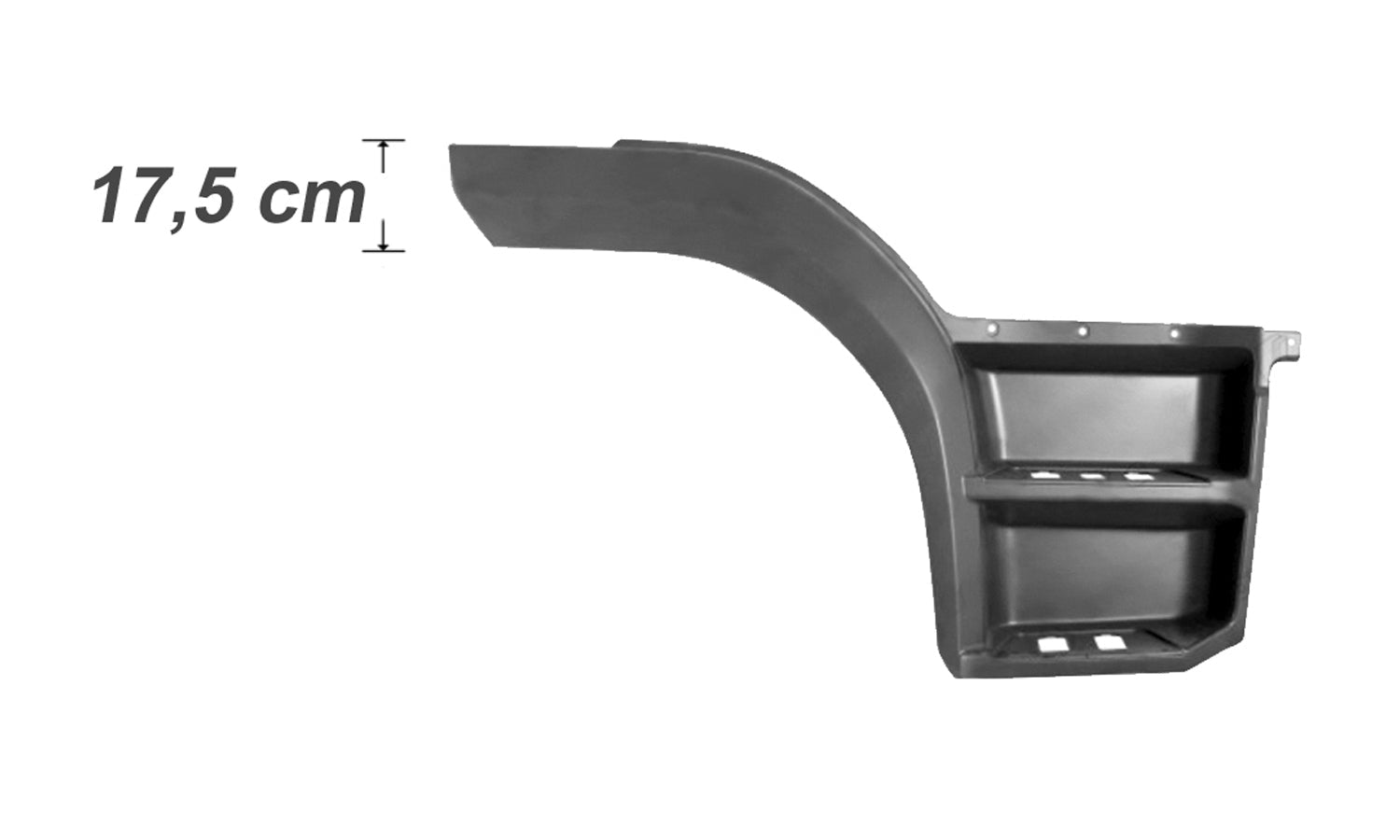 Pedana Parafango Destra Aletta H17,5Cm - Mercedes - Atego Euro 6 - OE 96766609017277 - Carrozzeria Truck