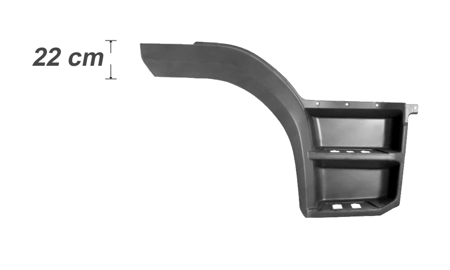 Pedana Parafango Destro Aletta H22cm - Mercedes - Atego Euro 6 - OE 96766601017277 - Carrozzeria Truck