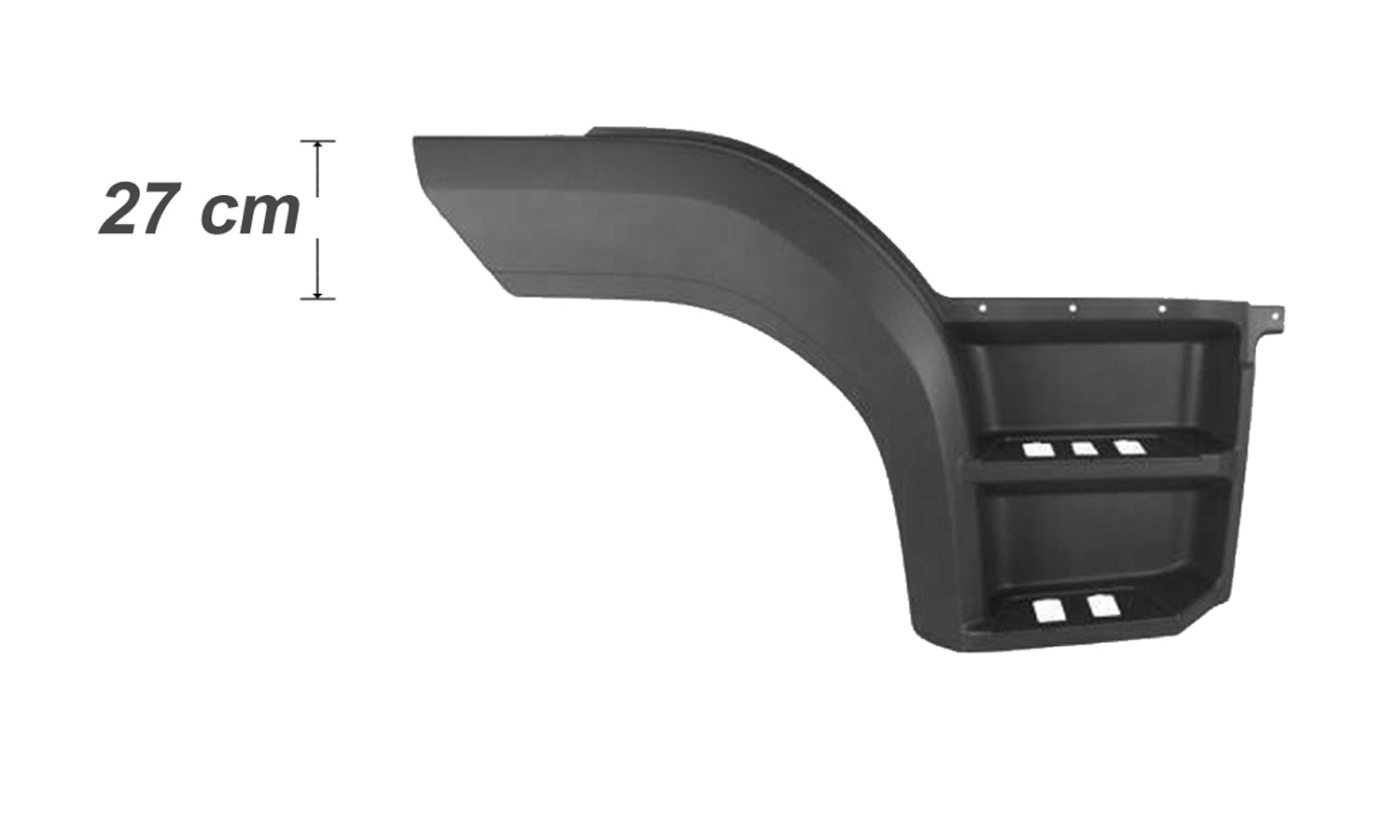 Pedana Parafango Destro Aletta H27cm - Mercedes - Atego Euro 6 - OE 96766604017277 - Carrozzeria Truck