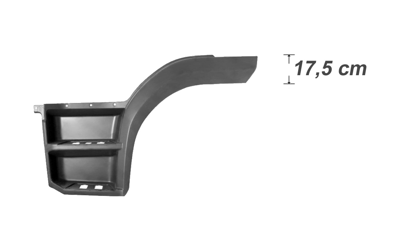 Pedana Parafango Sinistra Aletta H17,5cm - Mercedes - Atego Euro 6 - OE 96766608017277 - Carrozzeria Truck