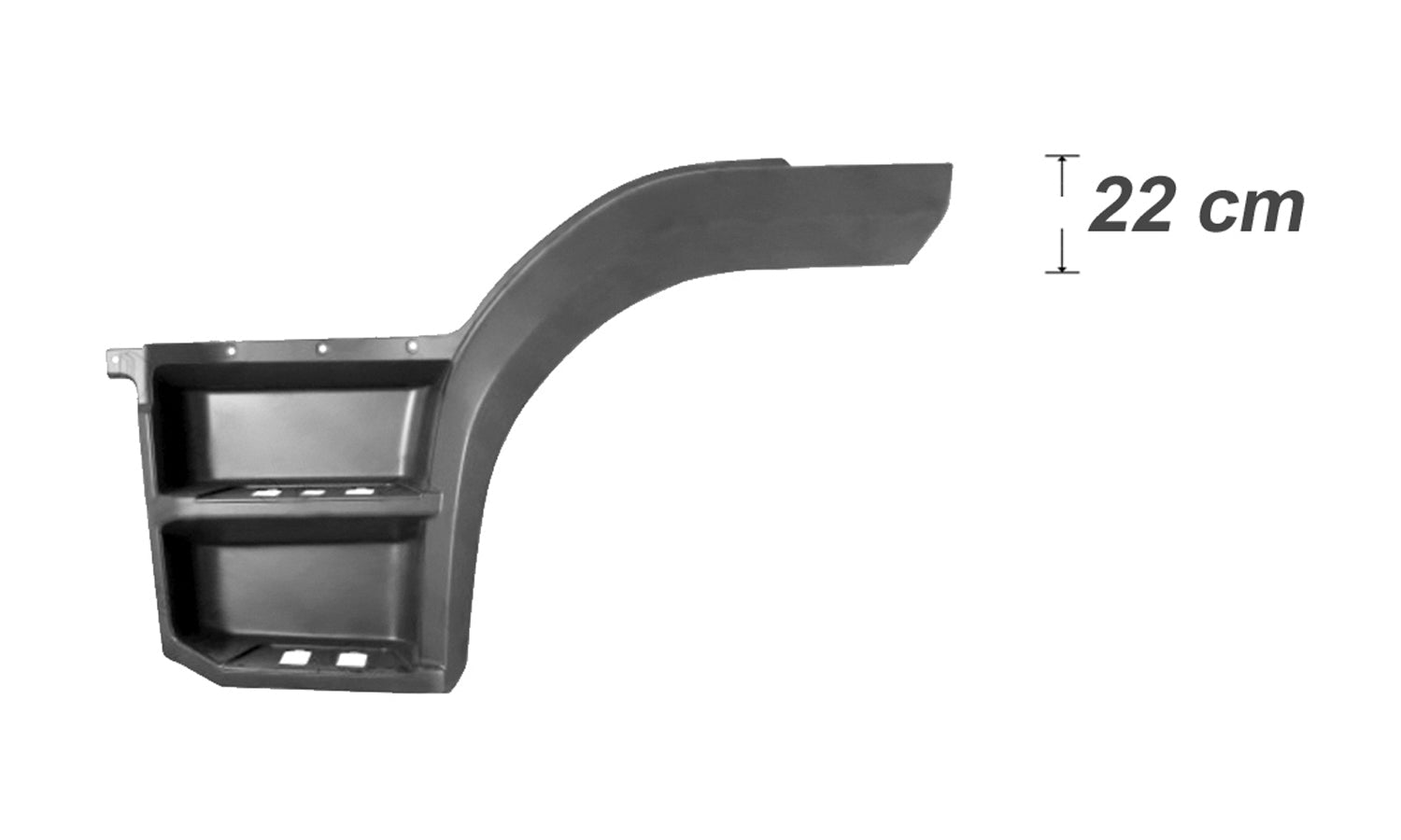 Pedana Parafango Sinistro Aletta H22Cm - Mercedes - Atego Euro 6 - OE 96766600017277 - Carrozzeria Truck