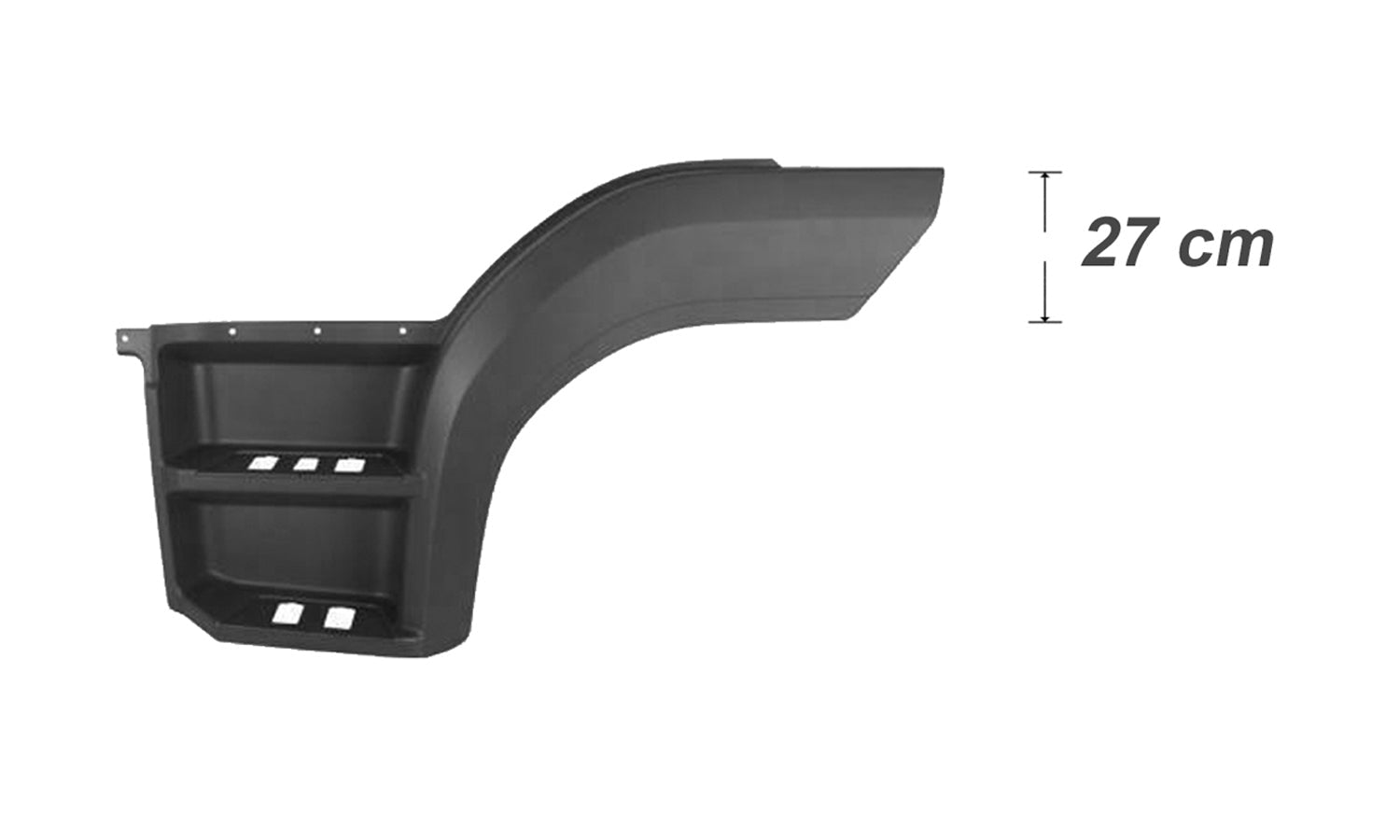 Pedana Parafango Sinistro Aletta H27Cm - Mercedes - Atego Euro 6 - OE 96766603017277 - Carrozzeria Truck