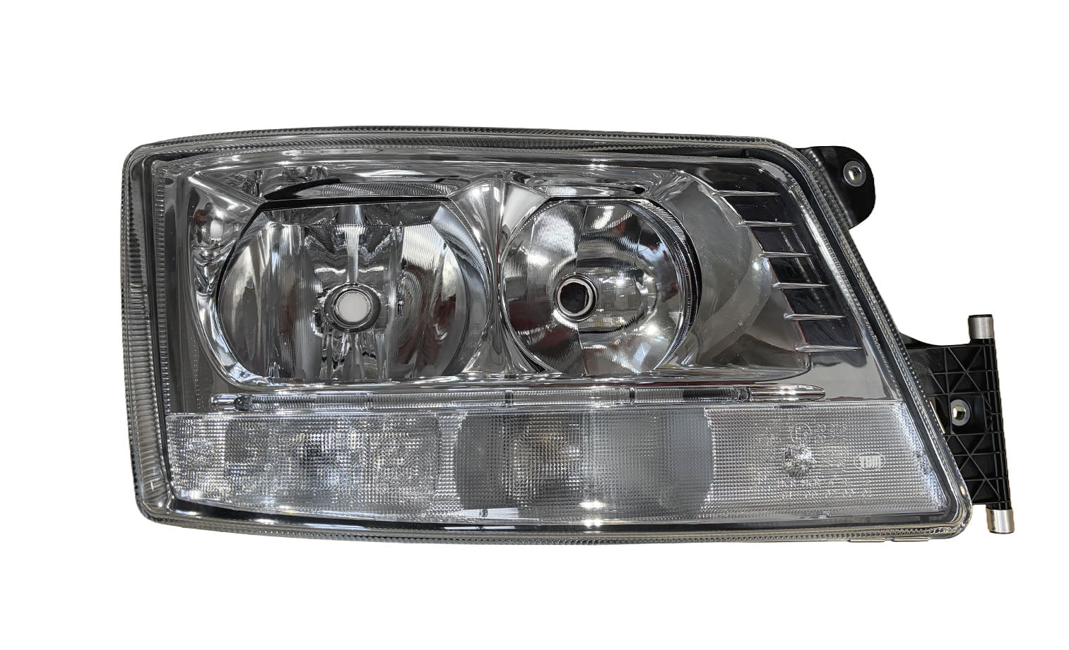 Proiettore Destro Elettrico Alogeno - Led 24 V Con Portalampada - Senza Lampadina (H7 - H7 - Py21W - H21W - Led) Con Luci Diurne H21W Connettore Rettangolare Posteriore Centrale 6+3 Pin - Con Motorino E Centralina - Man - TGS - OE 81251016504 - 812510166... - Carrozzeria Truck