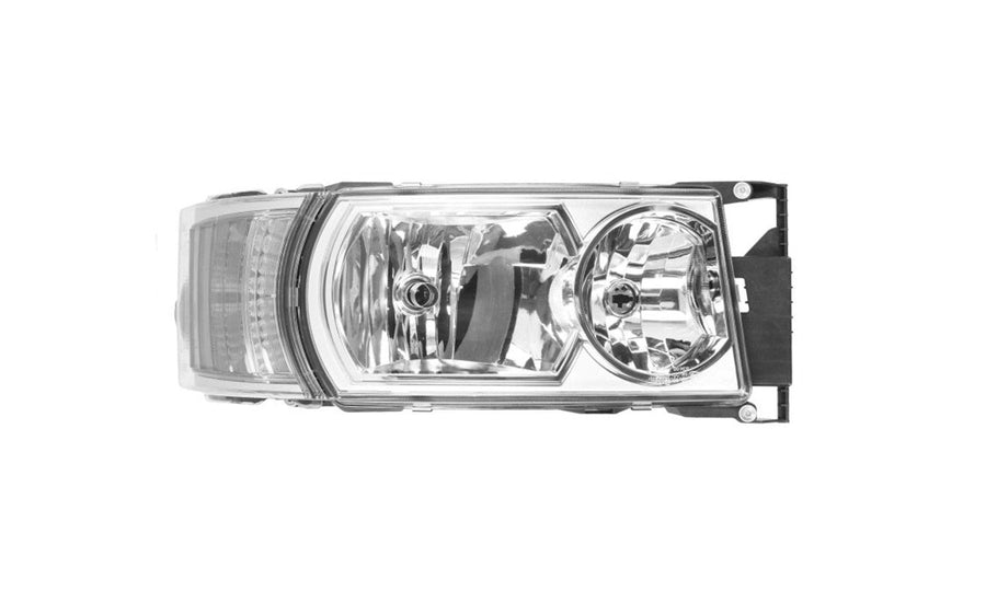 Proiettore Destro Elettrico Con Motore Alogeno Luce Diurna Base Cromata Senza Lampadina (Led - H1 - H21W - H7) - Scania - Serie R2010 - OE 2000057 - Carrozzeria Truck