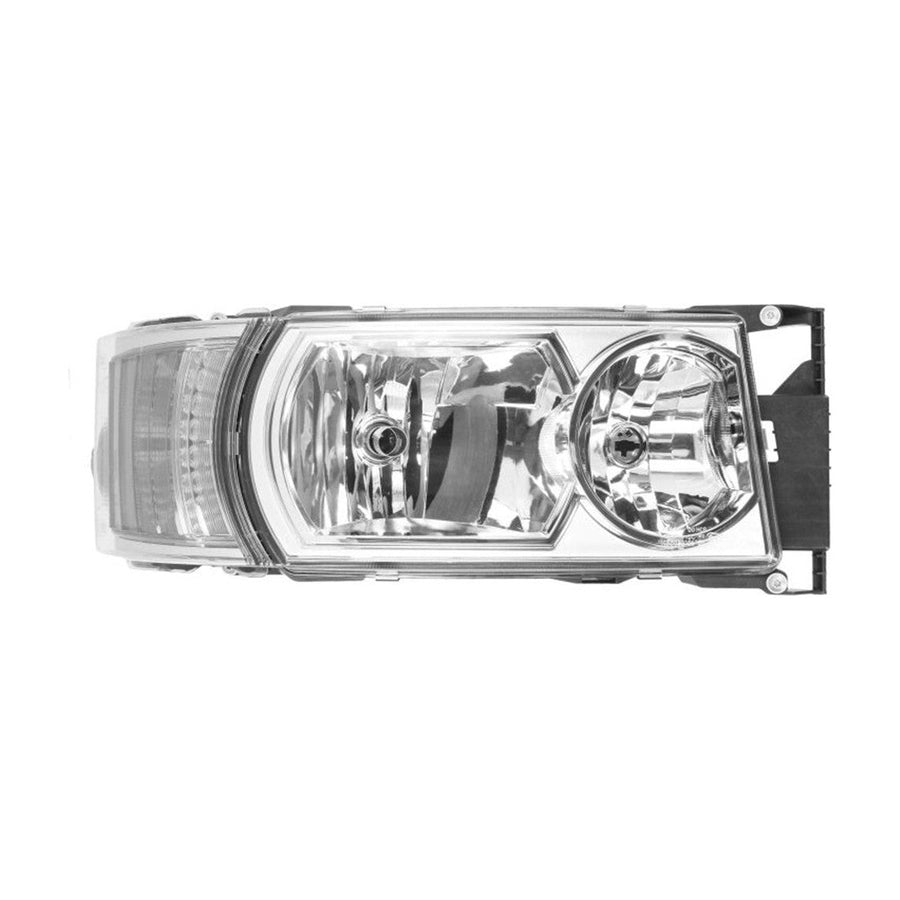 Proiettore Destro Elettrico Con Motore Alogeno Luce Diurna Base Cromata Senza Lampadina (Led-H1-H21W-H7) - Scania - Serie R2010 - OE 2000057 - Carrozzeria Truck