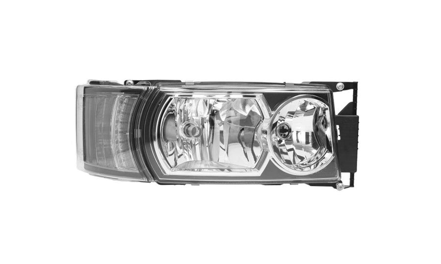 Proiettore Destro Elettrico Con Motore Alogeno Luce Diurna Base Nera Senza Lampadina (Led - H1 - H21W - H7) - Scania - Serie R2010 - OE 2416141 - Carrozzeria Truck