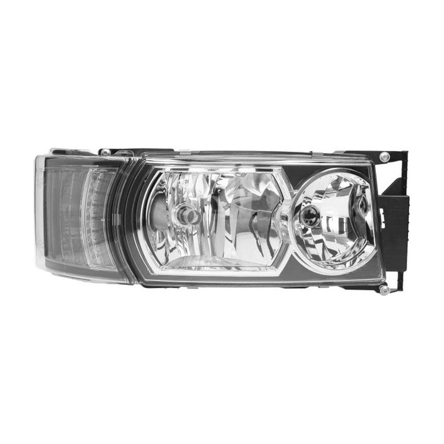 Proiettore Destro Elettrico Con Motore Alogeno Luce Diurna Base Nera Senza Lampadina (Led-H1-H21W-H7) - Scania - Serie R2010 - OE 2416141 - Carrozzeria Truck