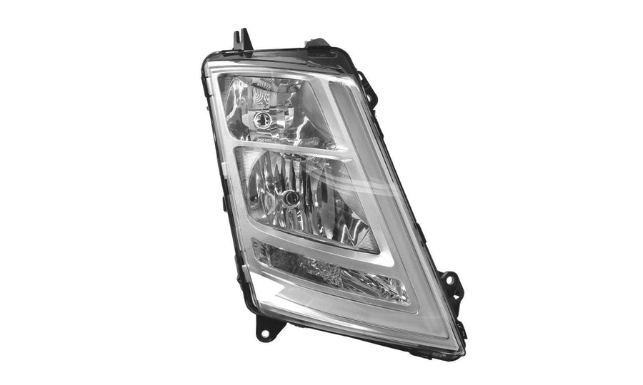 Proiettore Destro Elettrico Con Motore Base Cromata Senza Lampadina - Volvo - FH4 - OE 21221133 - 22239220 - Carrozzeria Truck