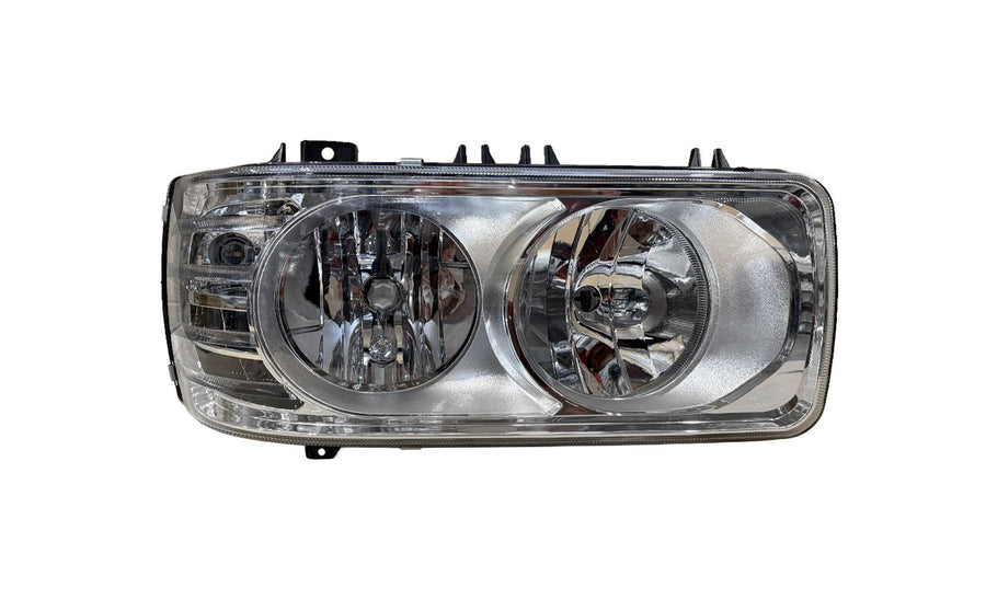 Proiettore Destro Manuale Alogeno - Led 24 V Con Portalampada Senza Lampadina (H7 - H1 - Py21W) Con Luci Diurne Led - Connettore Rettangolare Posteriore Centrale 8 Pin Con Centralina - Daf - LF Euro 6 - OE 1714559 - 1706997 - Carrozzeria Truck