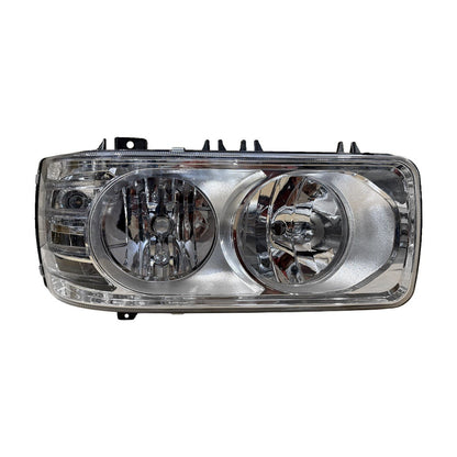 Proiettore Destro Manuale Alogeno-Led 24 V Con Portalampada Senza Lampadina (H7 - H1 - Py21W) Con Luci Diurne Led - Connettore Rettangolare Posteriore Centrale 8 Pin Con Centralina - Daf - LF Euro 6 - OE 1714559 - 1706997 - Carrozzeria Truck