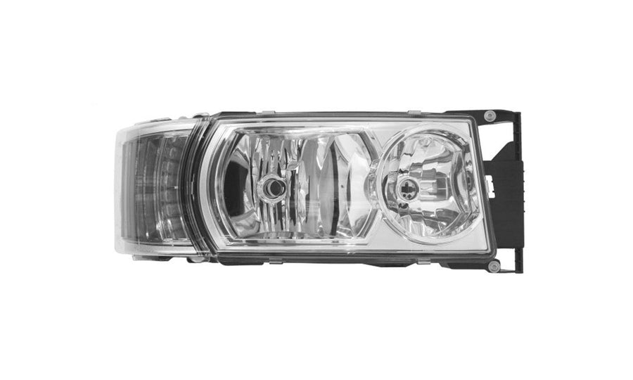 Proiettore Destro Manuale Alogeno Luce Diurna Base Cromata Senza Lampadina (Led - H1 - H21W - H7) - Scania - Serie R2010 - OE 1949896 - 2241827 - Carrozzeria Truck