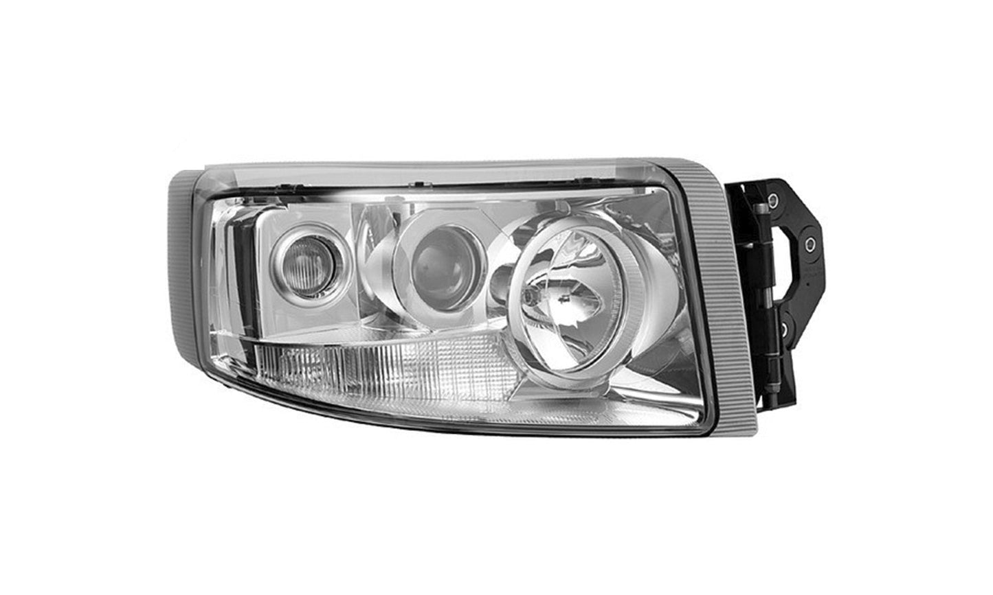 Proiettore Destro Manuale Cromato (24V - H1 - H3 - H7 - Py21W - W5W) - Renault - Nuovo Premium - OE 5010578476 - Carrozzeria Truck