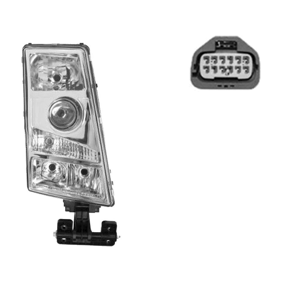 Proiettore Destro Manuale (H7-Py21W-W5W) Connettore Rettangolare - Volvo - FH2 - OE 21001668 - Carrozzeria Truck