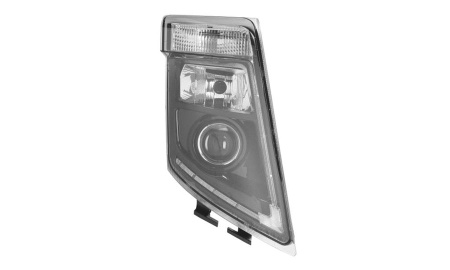 Proiettore Destro Manuale Hid Base Nera Senza Lampadina (H7 - D2S - Py21W - Led) - Volvo - FH3 - OE 21035674 - 21323128 - Carrozzeria Truck