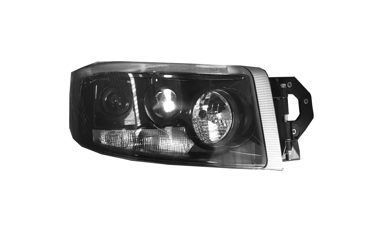 Proiettore Destro Manuale Nero (H7 - H15 - Py21W - W5W - Tipo He) - Renault - Nuovo Premium - OE 7421554759 - Carrozzeria Truck