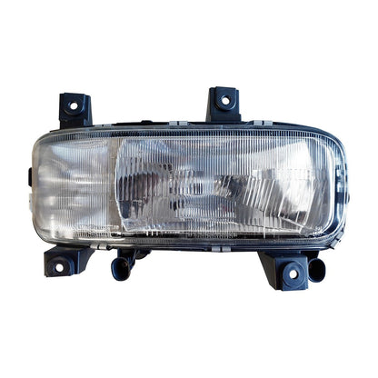 Proiettore Destro Manuale/Elettrico Alogeno 24V Con Porta Lampada Senza Lampadina (H4 - H1 - W5W) Connettore Rettangolare Posteriore Centrale Destro 6 Pin - Senza Motorino - Mercedes - Atego 1a serie - OE 712380001129 - 9738200661 - Carrozzeria Truck