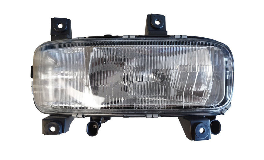 Proiettore Destro Manuale/Elettrico Alogeno 24V Con Porta Lampada Senza Lampadina (H4 - W5W) Connettore Rotondo Posteriore Centrale Sinistro 7 Pin - Senza Motorino - Mercedes - Atego 1a serie - OE 712380001129 - 9738200261 - Carrozzeria Truck