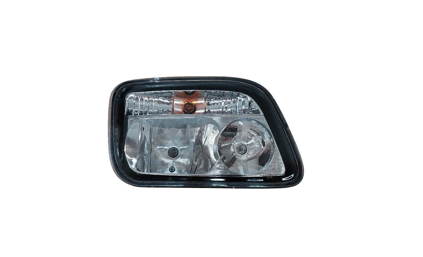 Proiettore Destro Manuale/Elettrico Alogeno 24V Con Portalampada Con Lampadina (H7 - H1 - W5W - Py21W) Connettore Rotondo Posteriore Centrale 7 Pin - Senza Motorino - Mercedes - Actros MP2 - OE 9438200461 - Carrozzeria Truck