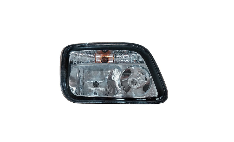Proiettore Destro Manuale/Elettrico Alogeno 24V Con Portalampada Con Lampadina (H7 - H1 - W5W - Py21W) Connettore Rotondo Posteriore Centrale 7 Pin - Senza Motorino - Mercedes - Actros MP2 - OE 9438200461 - Carrozzeria Truck