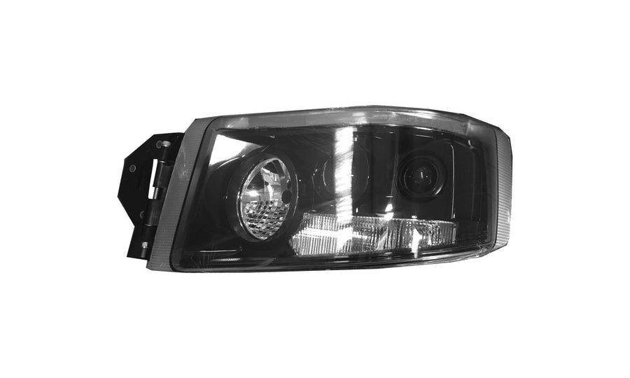 Proiettore Sinistro Elettrico Nero (H7 - H15 - Py21W - W5W - Tipo He) - Renault - Nuovo Premium - OE 7421554749 - Carrozzeria Truck