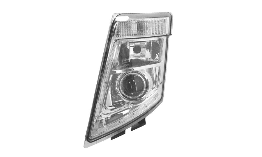 Proiettore Sinistro Elettrico Senza Motore Base Cromata Senza Lampadina (H7 - Py21W - Led) - Volvo - FH3 - OE 21035638 - 21323108 - Carrozzeria Truck