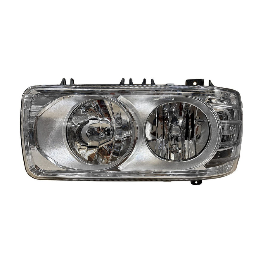 Proiettore Sinistro Manuale Alogeno-Led 24 V Con Portalampada Senza Lampadina (H7 - H1 - Py21W) Con Luci Diurne Led - Connettore Rettangolare Posteriore Centrale 8 Pin Con Centralina - Daf - LF Euro 6 - OE 1706996 - 1714558 - Carrozzeria Truck