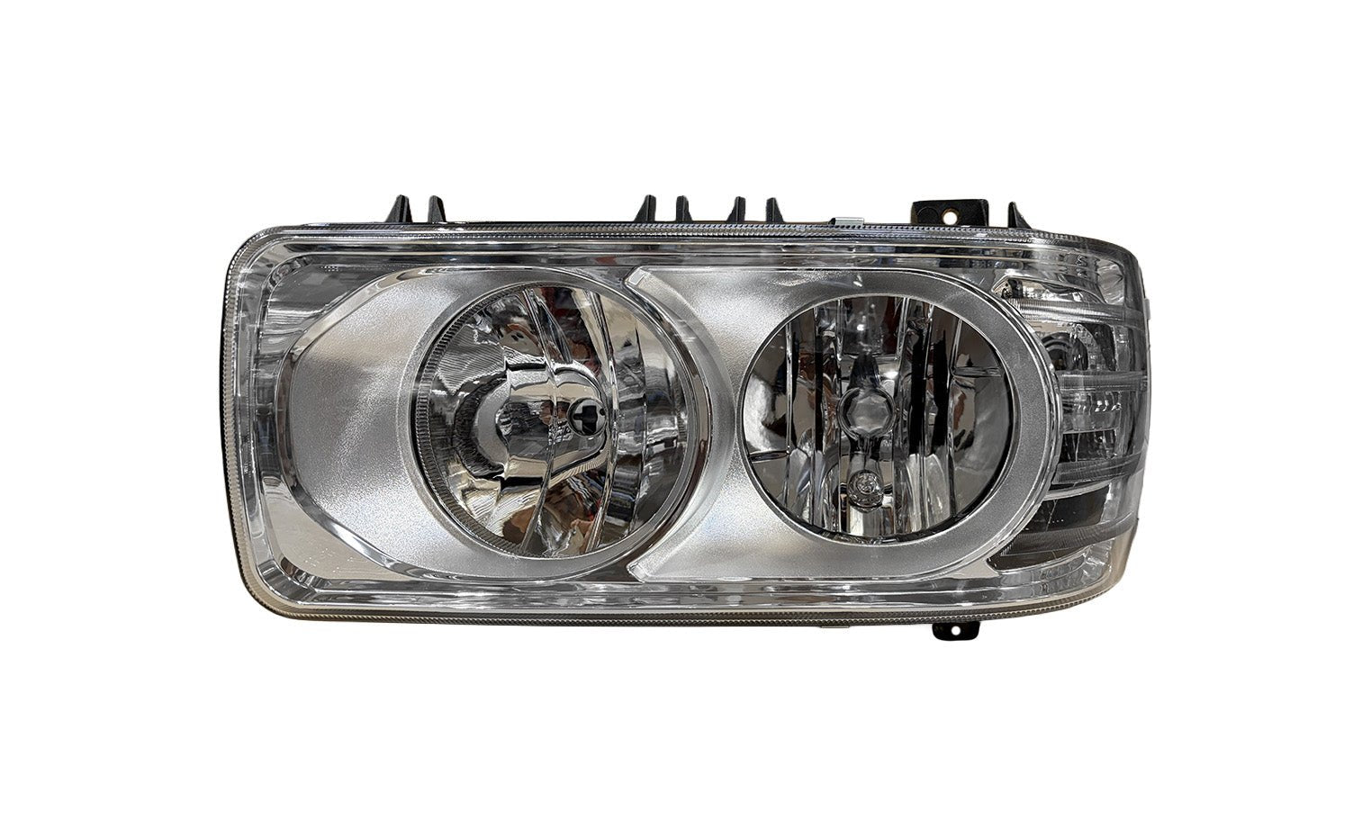 Proiettore Sinistro Manuale Alogeno - Led 24 V Con Portalampada Senza Lampadina (H7 - H1 - Py21W) Con Luci Diurne Led - Connettore Rettangolare Posteriore Centrale 8 Pin Con Centralina - Daf - LF Euro 6 - OE 1706996 - 1714558 - Carrozzeria Truck
