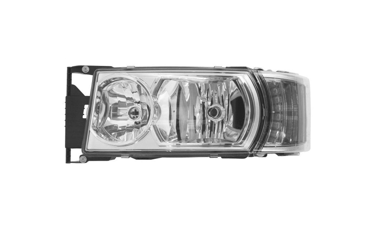 Proiettore Sinistro Manuale Alogeno Luce Diurna Base Cromata Senza Lampadina (Led - H1 - H21W - H7) - Scania - Serie R2010 - OE 1949888 - 2241826 - Carrozzeria Truck