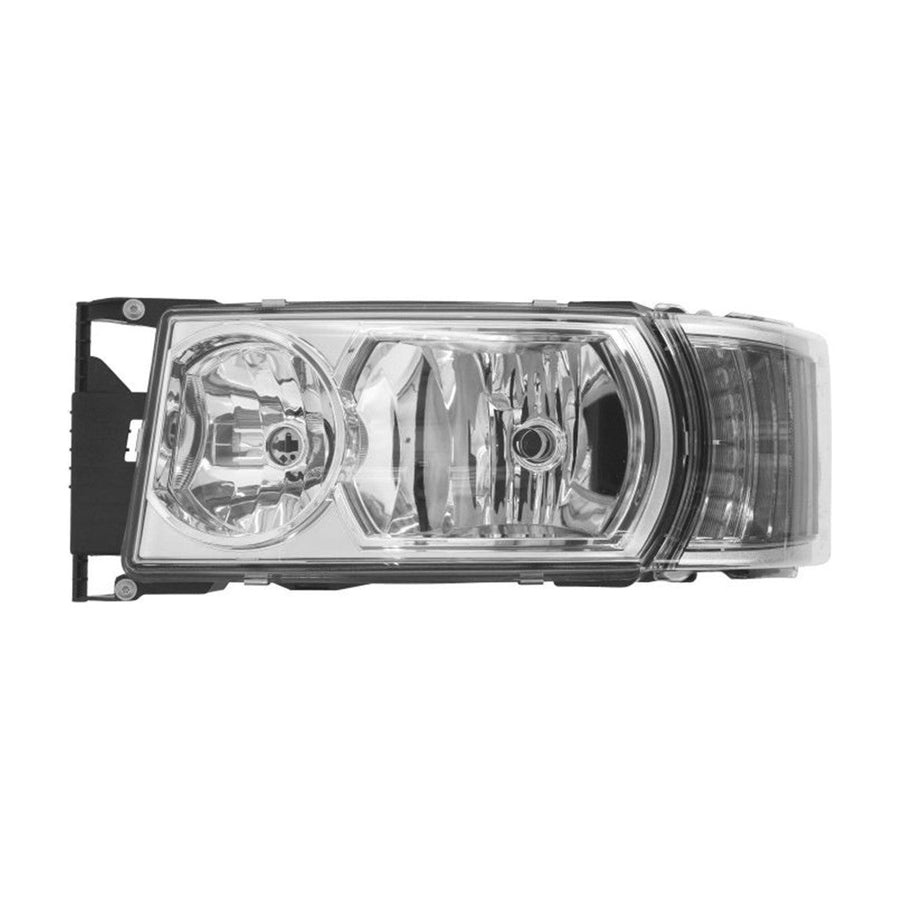 Proiettore Sinistro Manuale Alogeno Luce Diurna Base Cromata Senza Lampadina (Led-H1-H21W-H7) - Scania - Serie R2010 - OE 1949888 - 2241826 - Carrozzeria Truck