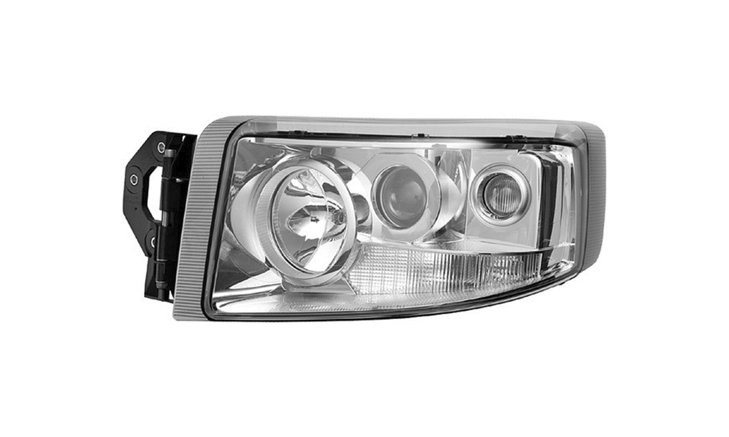 Proiettore Sinistro Manuale Cromato (24V - H1 - H3 - H7 - Py21W - W5W) - Renault - Nuovo Premium - OE 5010578452 - Carrozzeria Truck